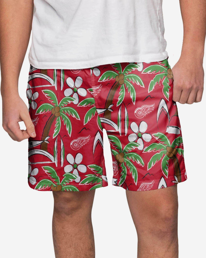 Detroit Red Wings Tropical Swimming Trunks FOCO S - FOCO.com