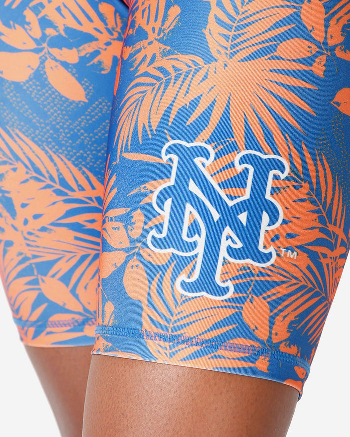 New York Mets Womens Floral Bike Shorts FOCO - FOCO.com