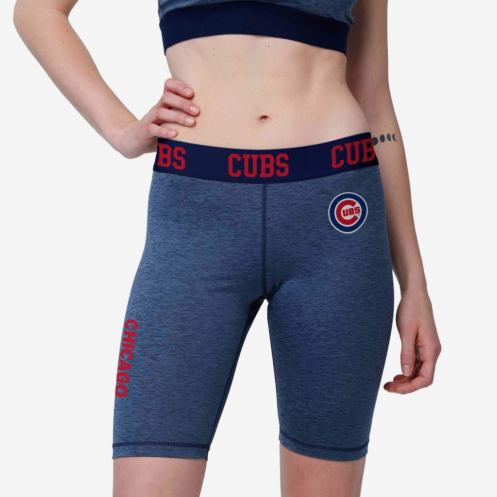 Chicago Cubs Womens Team Color Static Bike Shorts FOCO S - FOCO.com