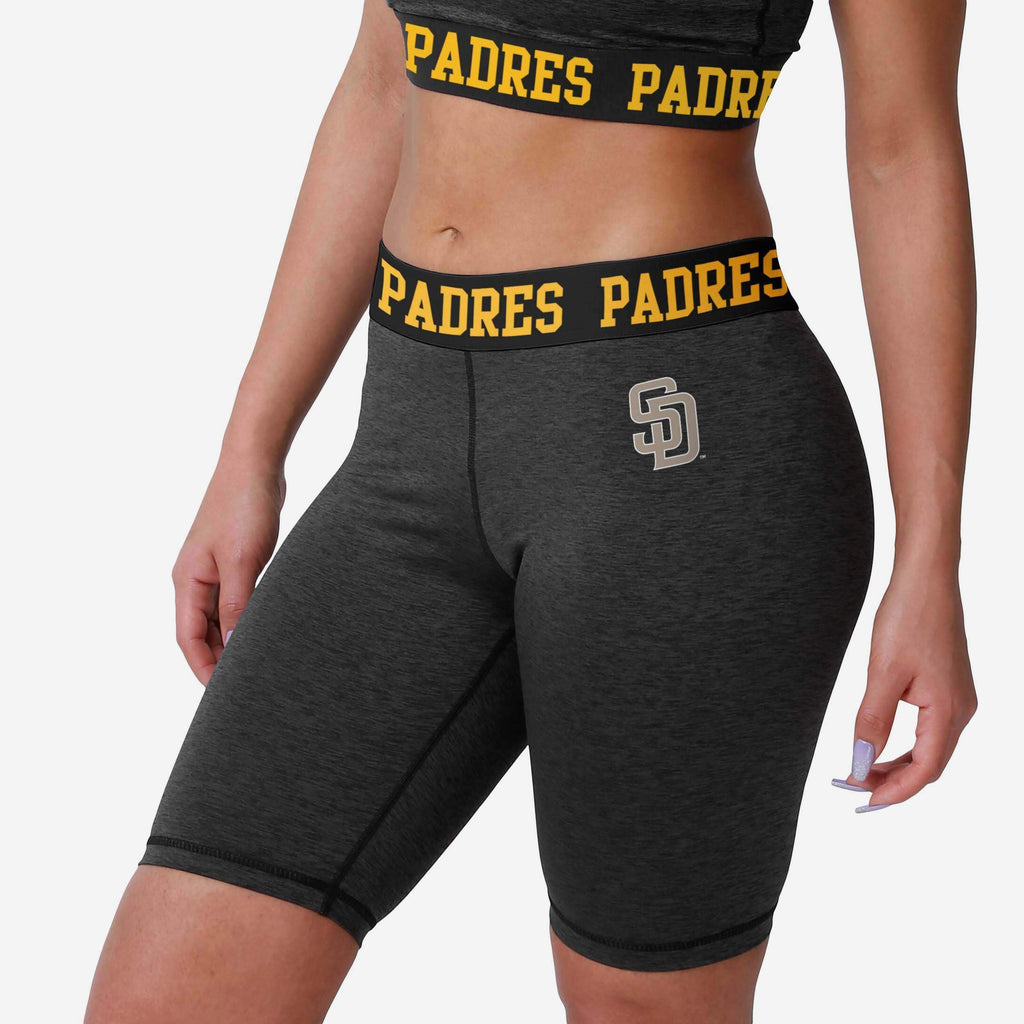 San Diego Padres Womens Team Color Static Bike Shorts FOCO S - FOCO.com