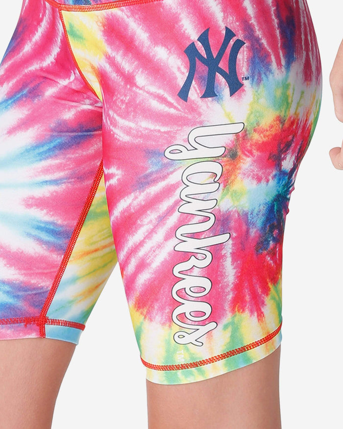 New York Yankees Womens Tie-Dye Bike Shorts FOCO - FOCO.com