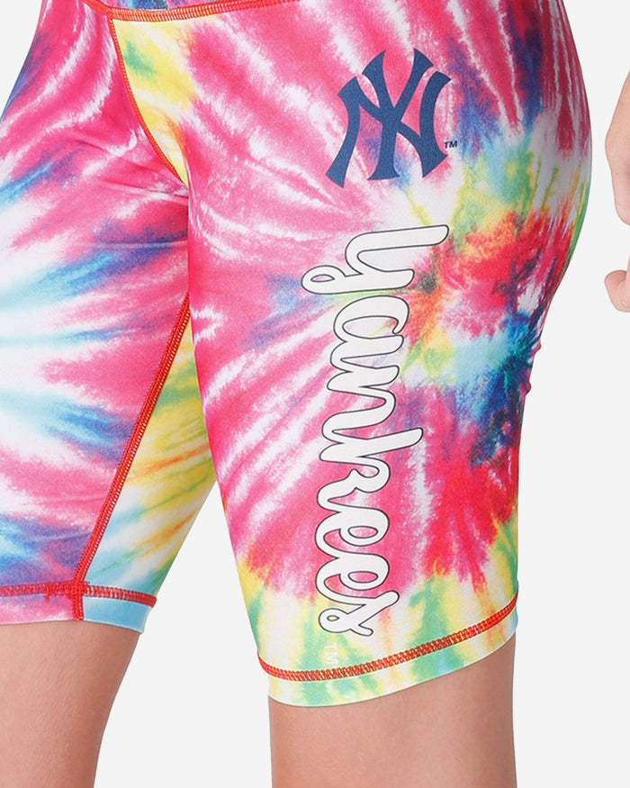 New York Yankees Womens Tie-Dye Bike Shorts FOCO - FOCO.com