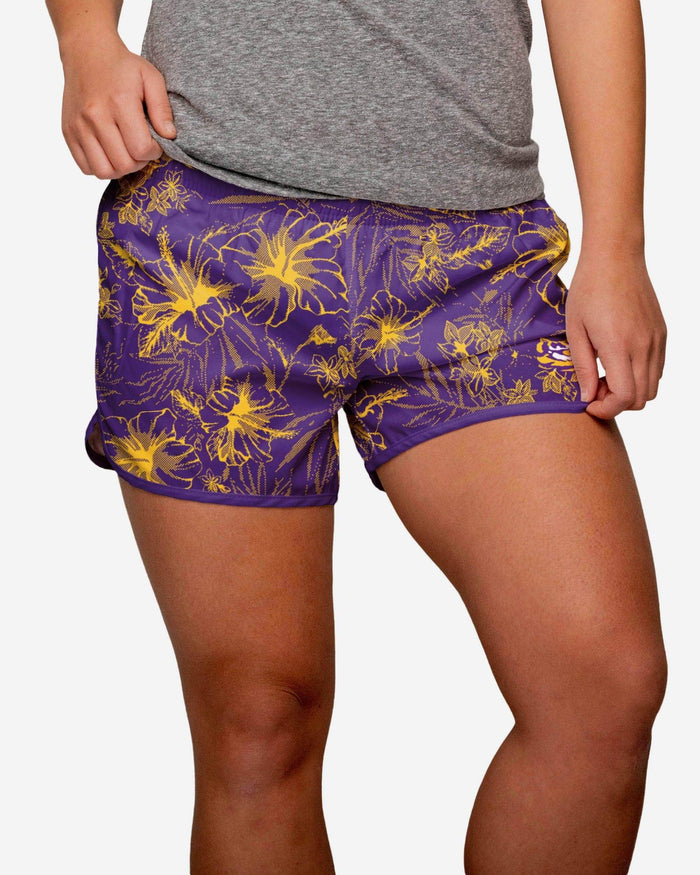 LSU Tigers Womens Island Vibes Shorts FOCO S - FOCO.com