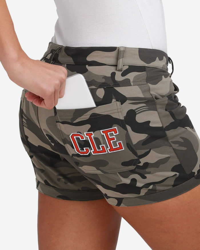 Cleveland Browns Womens Clubhouse Camo Shorts FOCO - FOCO.com