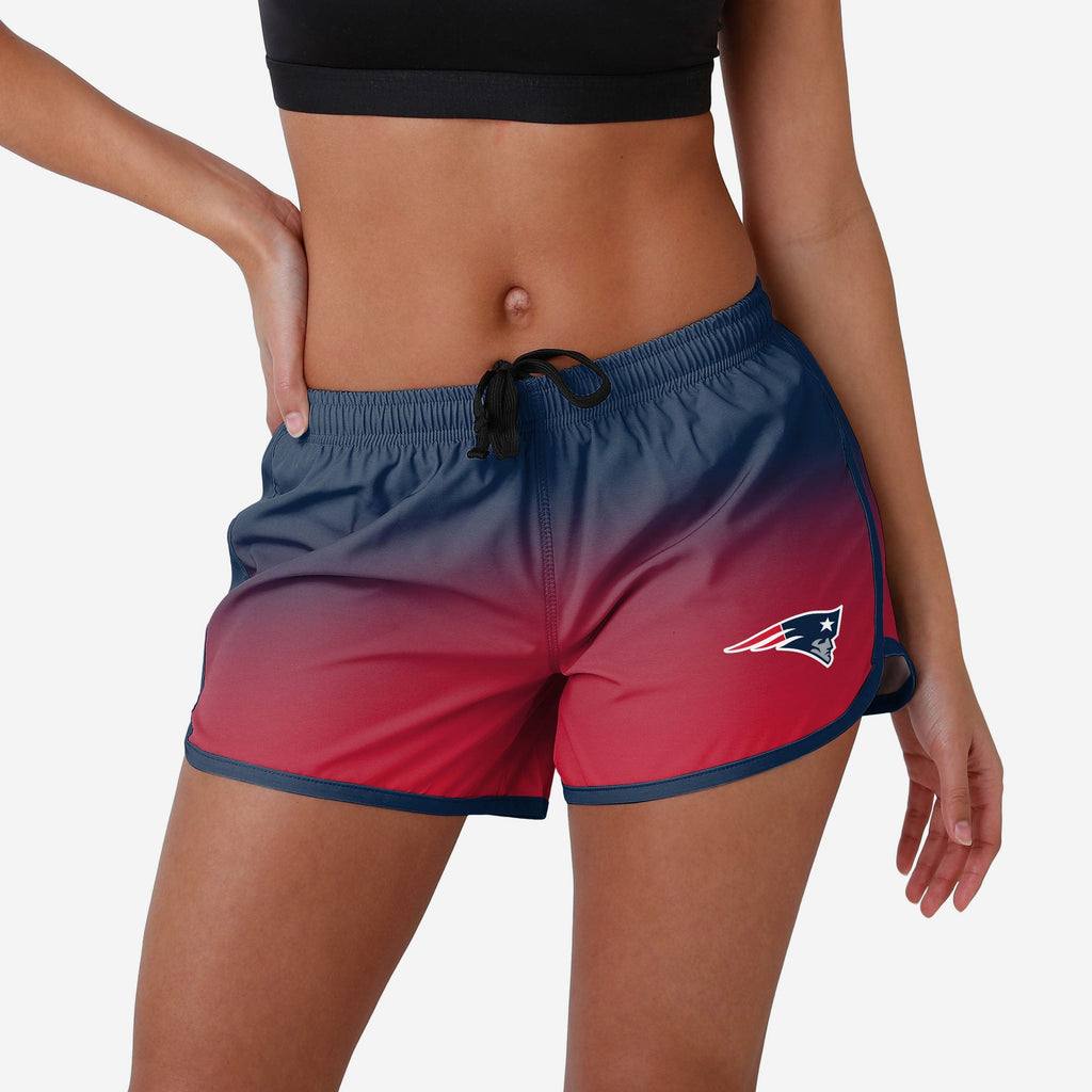 New England Patriots Womens Gradient Running Shorts FOCO S - FOCO.com