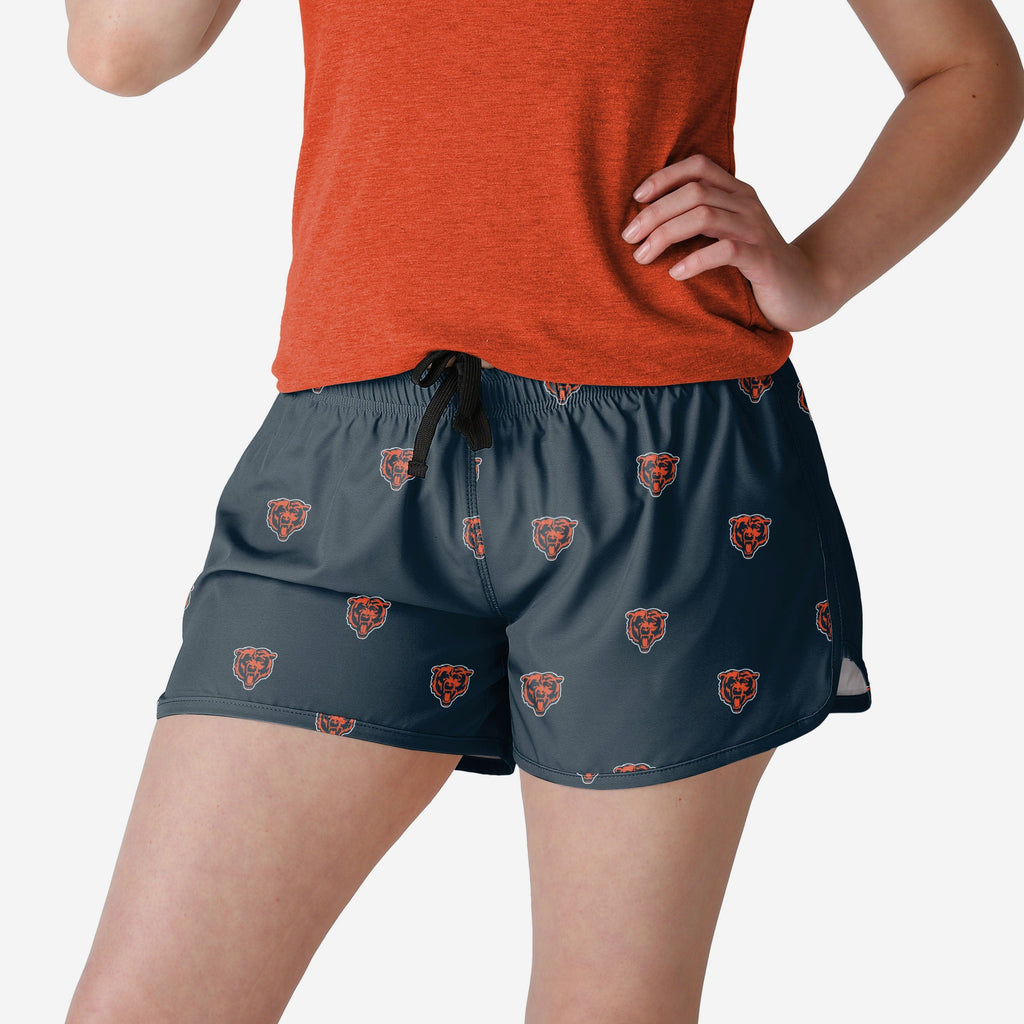 Chicago Bears Womens Mini Print Running Shorts FOCO S - FOCO.com