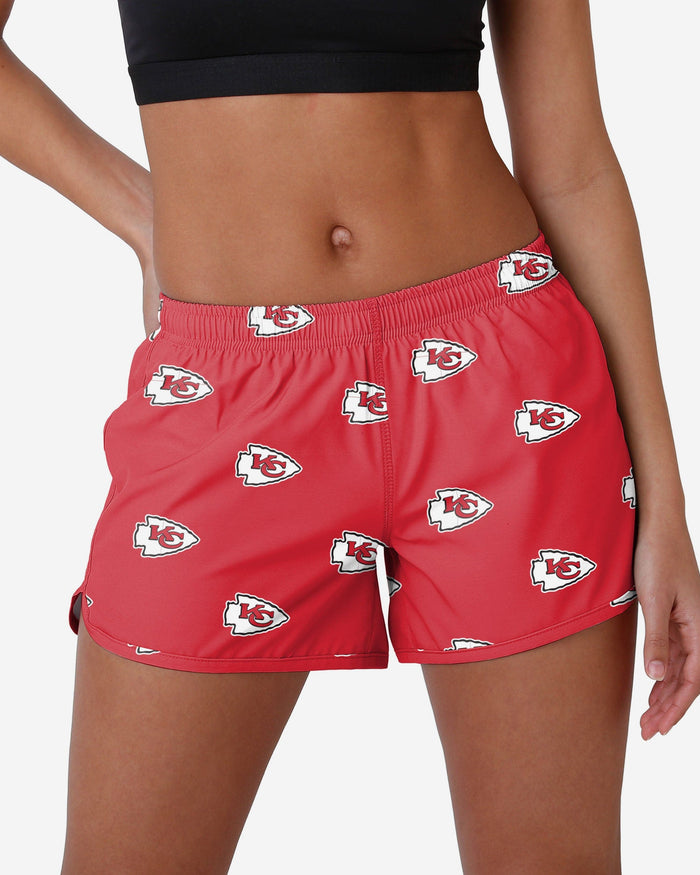 Kansas City Chiefs Womens Mini Print Running Shorts FOCO S - FOCO.com