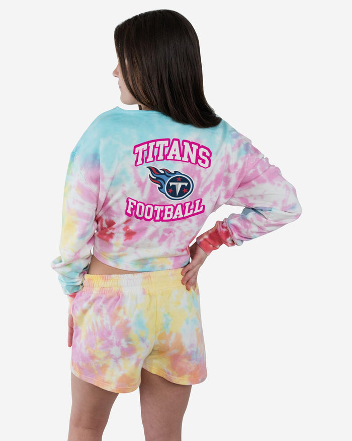 Tennessee Titans Womens Pastel Tie-Dye Blast Lounge Shorts FOCO - FOCO.com