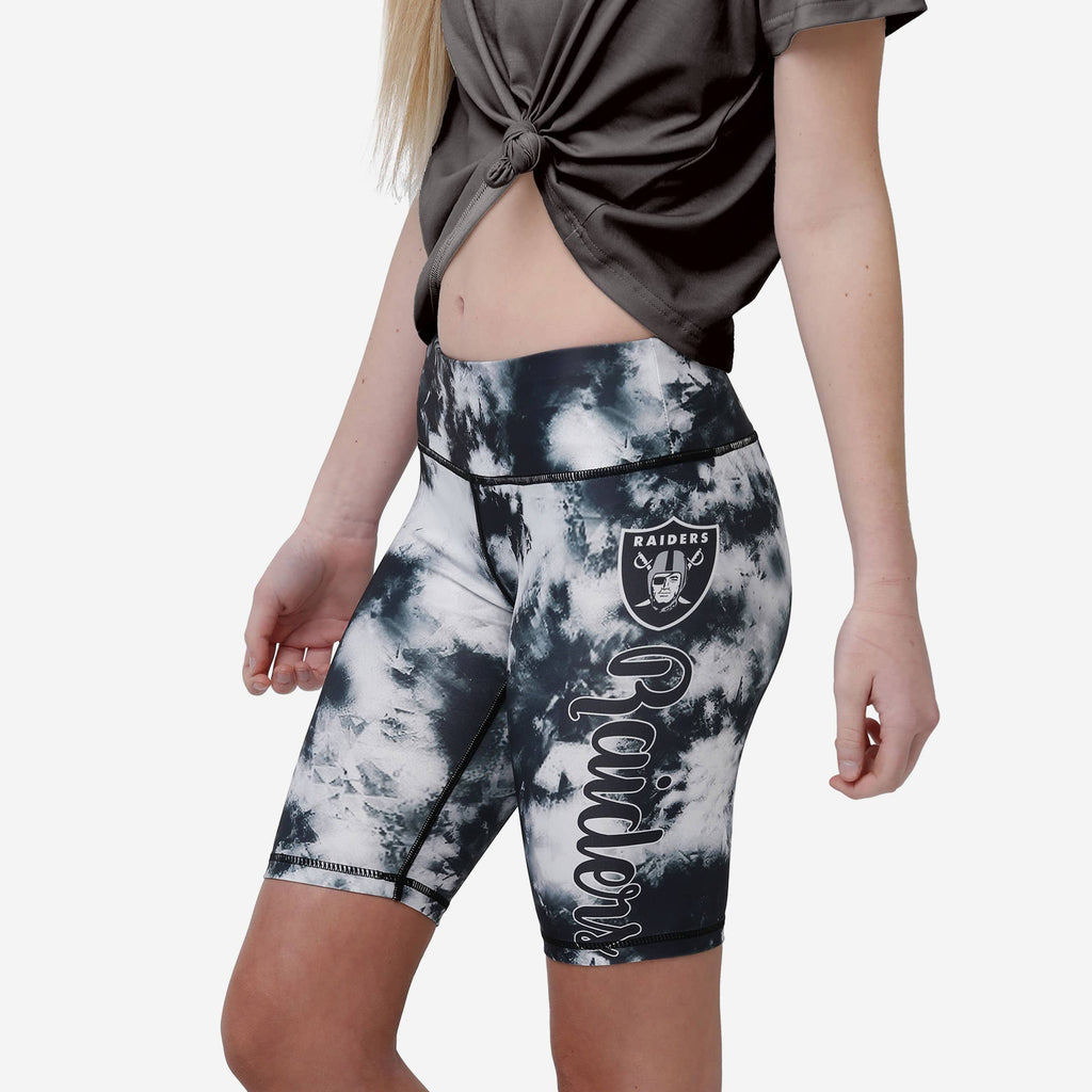 Las Vegas Raiders Womens Team Color Tie-Dye Bike Shorts FOCO S - FOCO.com