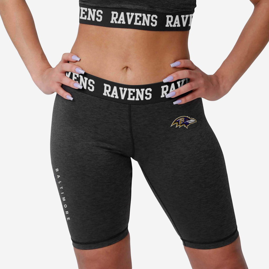 Baltimore Ravens Womens Team Color Static Bike Shorts FOCO S - FOCO.com