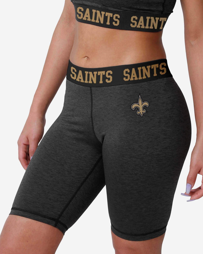 New Orleans Saints Womens Team Color Static Bike Shorts FOCO S - FOCO.com