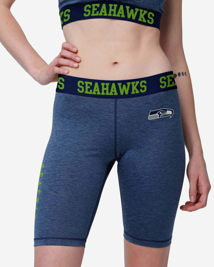 Seattle Seahawks Womens Team Color Static Bike Shorts FOCO S - FOCO.com