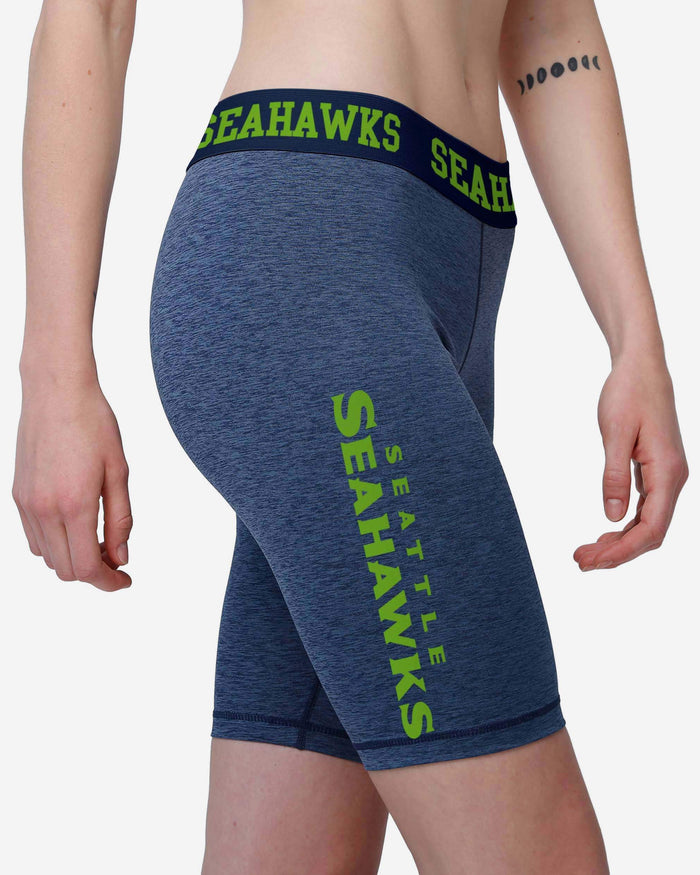 Seattle Seahawks Womens Team Color Static Bike Shorts FOCO - FOCO.com