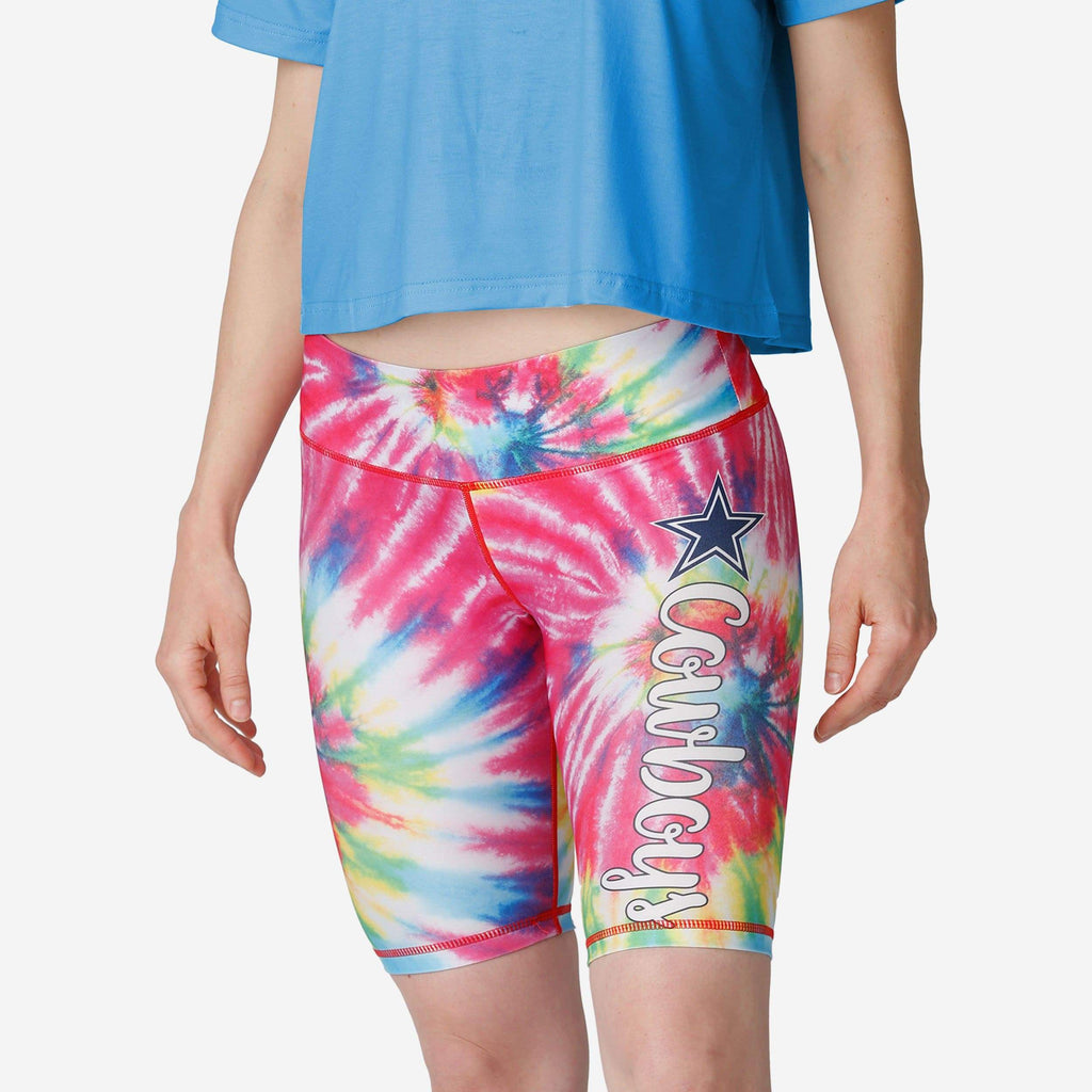 Dallas Cowboys Womens Tie-Dye Bike Shorts FOCO S - FOCO.com