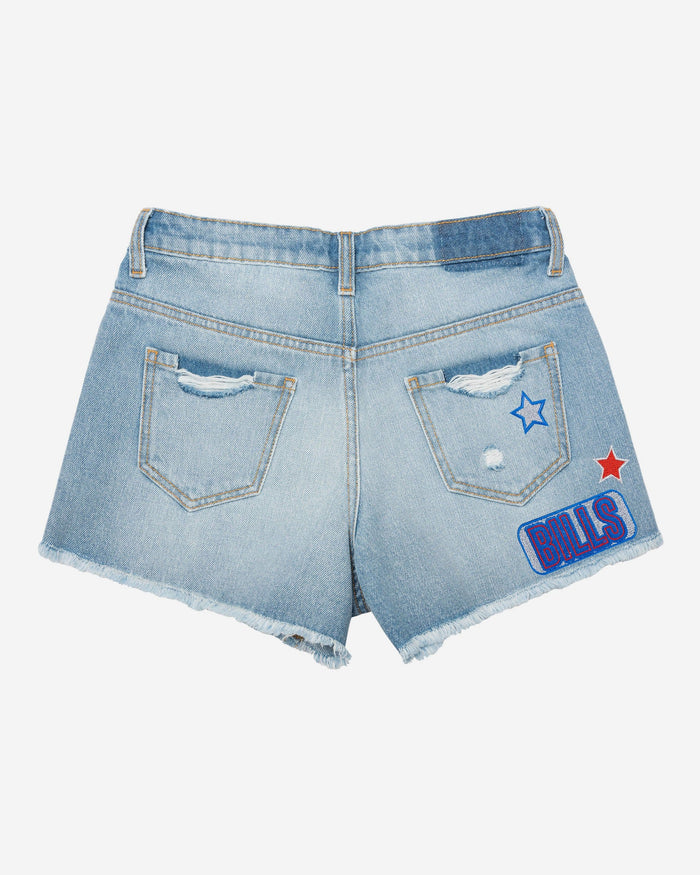 Buffalo Bills Womens Team Logo Denim Shorts FOCO - FOCO.com