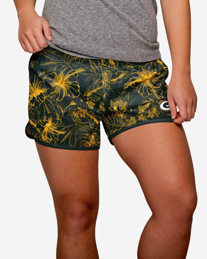Green Bay Packers Womens Island Vibes Shorts FOCO S - FOCO.com