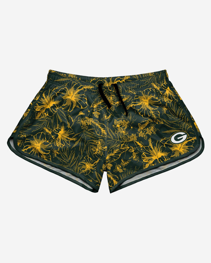 Green Bay Packers Womens Island Vibes Shorts FOCO - FOCO.com