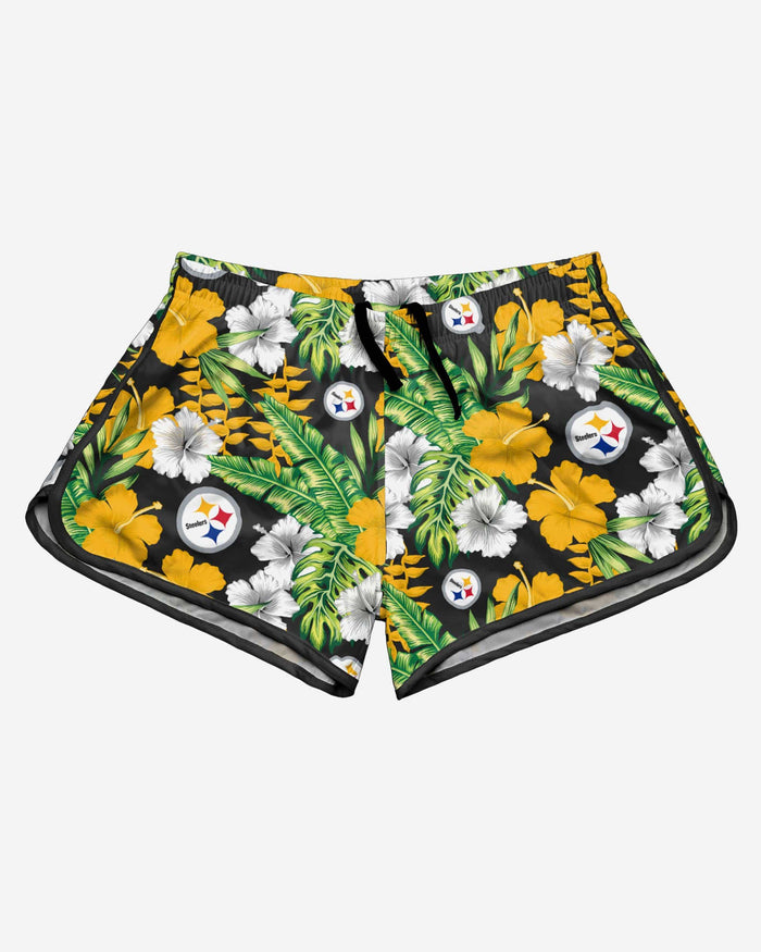 Pittsburgh Steelers Womens Tropical Breeze Shorts FOCO - FOCO.com