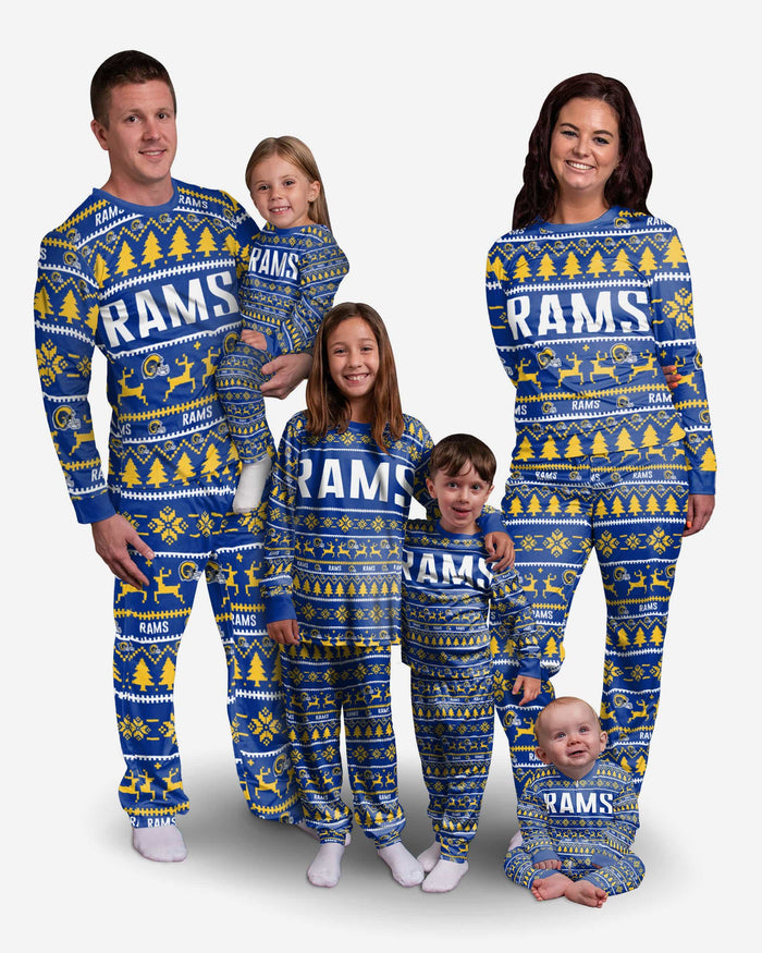 Los Angeles Rams Womens Family Holiday Pajamas FOCO - FOCO.com