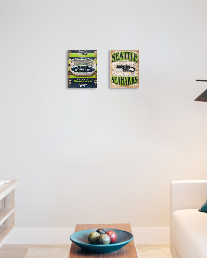 Seattle Seahawks CenturyLink Field Stadium Wall Plaque FOCO - FOCO.com