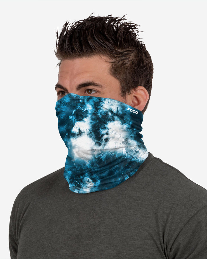 Baby Blue & White Tie-Dye Gaiter Scarf FOCO - FOCO.com