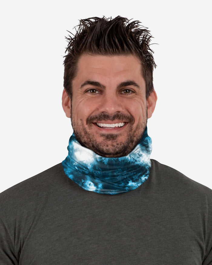 Baby Blue & White Tie-Dye Gaiter Scarf FOCO - FOCO.com