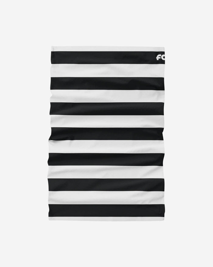 Black & White Stripes Brushed Polyester Gaiter Scarf FOCO - FOCO.com