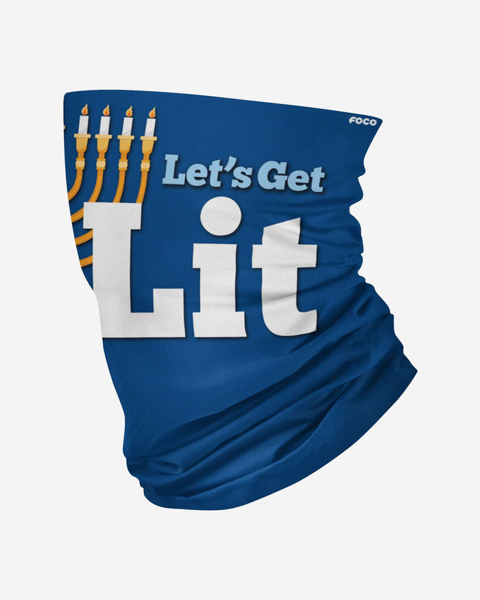 Lets Get Lit Hanukkah Gaiter Scarf FOCO - FOCO.com
