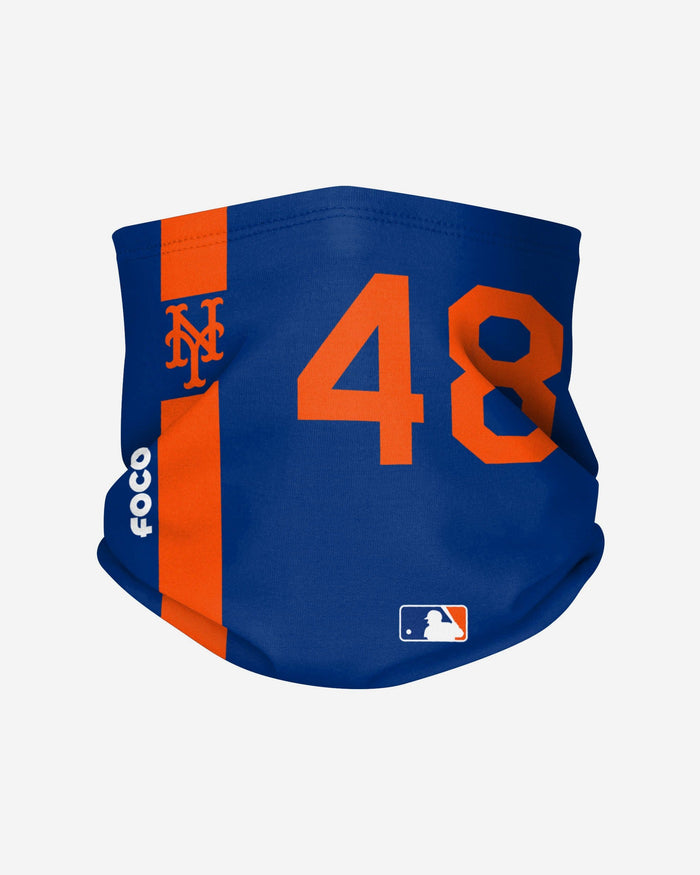 Jacob deGrom New York Mets On-Field Blue & Orange UV Gaiter Scarf FOCO - FOCO.com