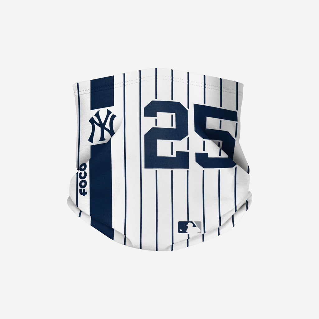 Gleyber Torres New York Yankees On-Field Pinstripe UV Gaiter Scarf FOCO - FOCO.com