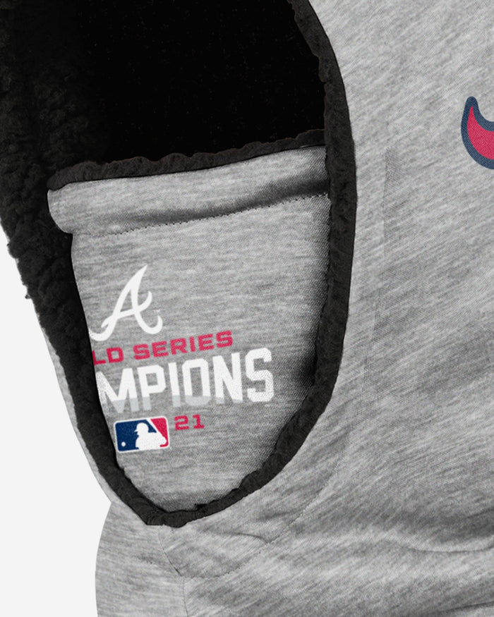 Atlanta Braves 2021 World Series Champions Grey Hooded Gaiter Scarf FOCO - FOCO.com