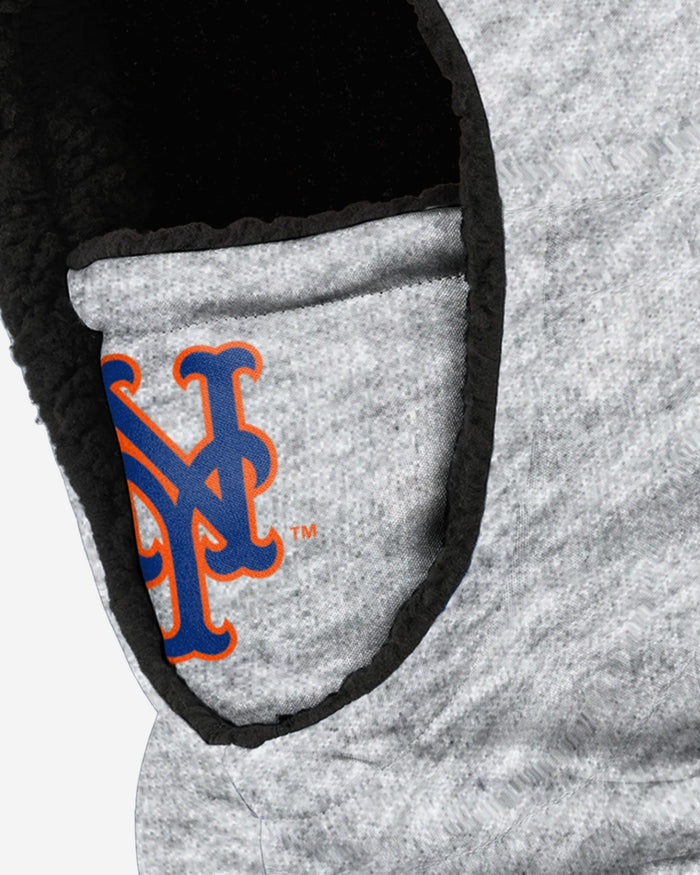 New York Mets Heather Grey Big Logo Hooded Gaiter FOCO - FOCO.com