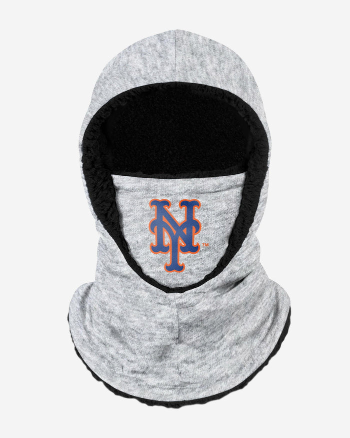 New York Mets Heather Grey Big Logo Hooded Gaiter FOCO - FOCO.com