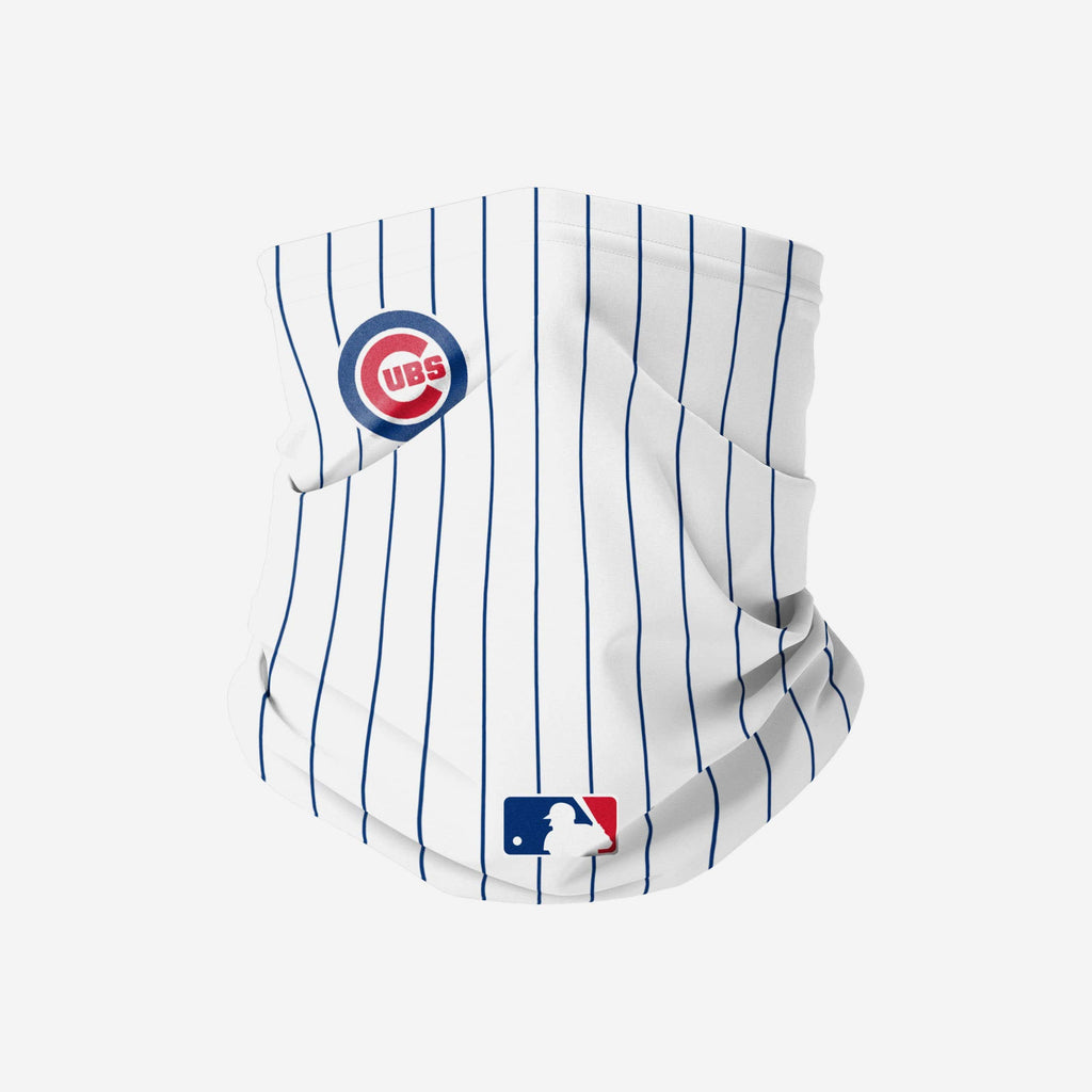 Chicago Cubs On-Field Gameday Pinstripe Stitched Gaiter Scarf FOCO - FOCO.com