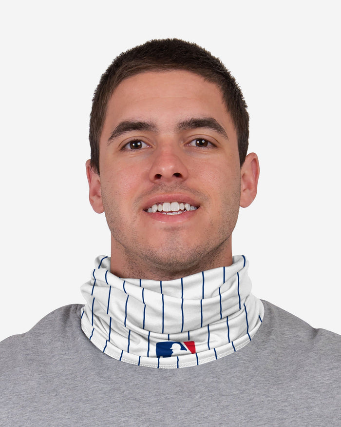 Kris Bryant Chicago Cubs On-Field Gameday Pinstripe Stitched Gaiter Scarf FOCO - FOCO.com