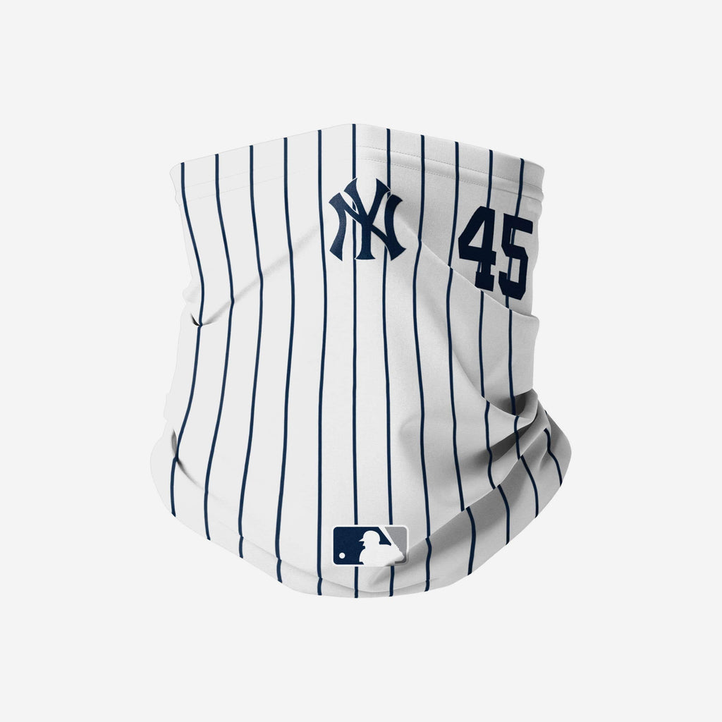 Gerrit Cole New York Yankees On-Field Gameday Pinstripe Stitched Gaiter Scarf FOCO - FOCO.com