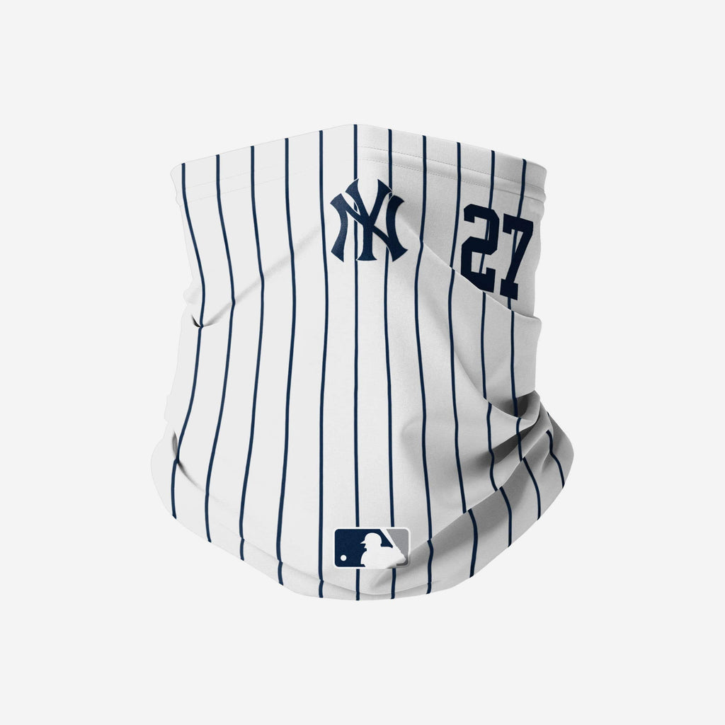 Giancarlo Stanton New York Yankees On-Field Gameday Pinstripe Stitched Gaiter Scarf FOCO - FOCO.com