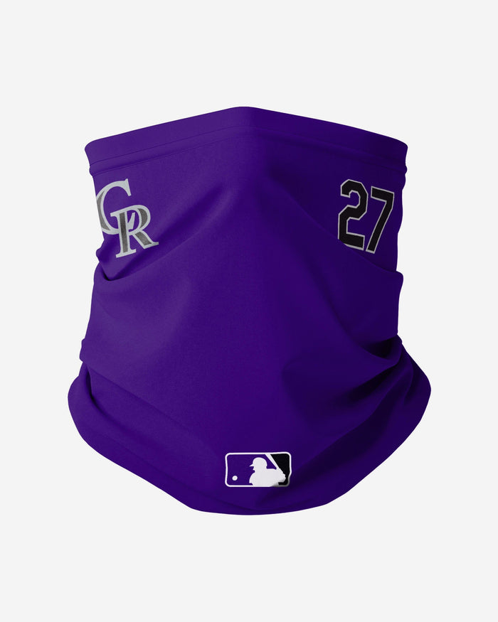 Trevor Story Colorado Rockies On-Field Gameday Gaiter Scarf FOCO - FOCO.com