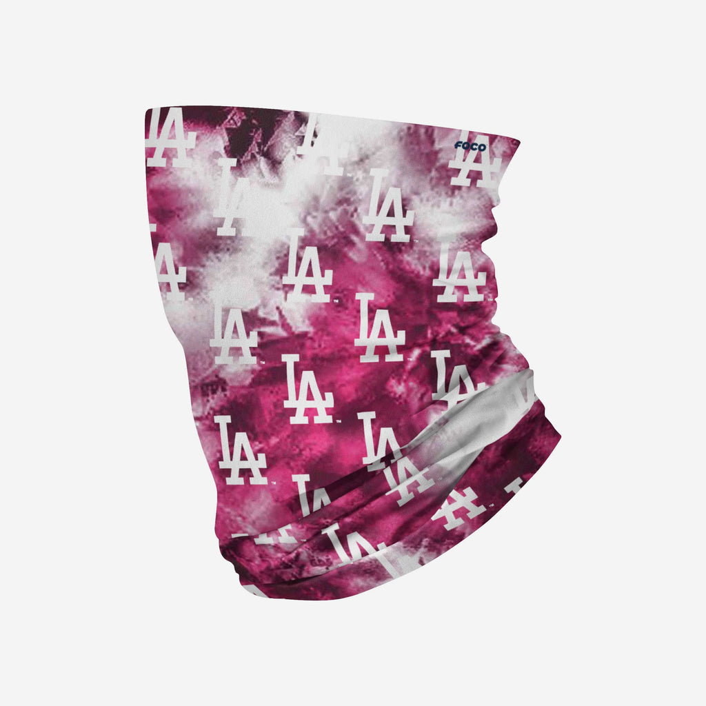 Los Angeles Dodgers Pink Tie-Dye Gaiter Scarf FOCO - FOCO.com