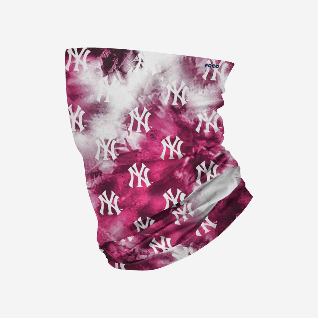 New York Yankees Pink Tie-Dye Gaiter Scarf FOCO - FOCO.com