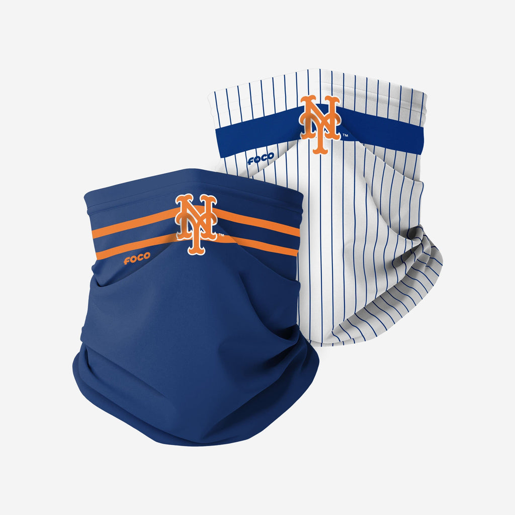 New York Mets Stitched 2 Pack Gaiter Scarf FOCO - FOCO.com