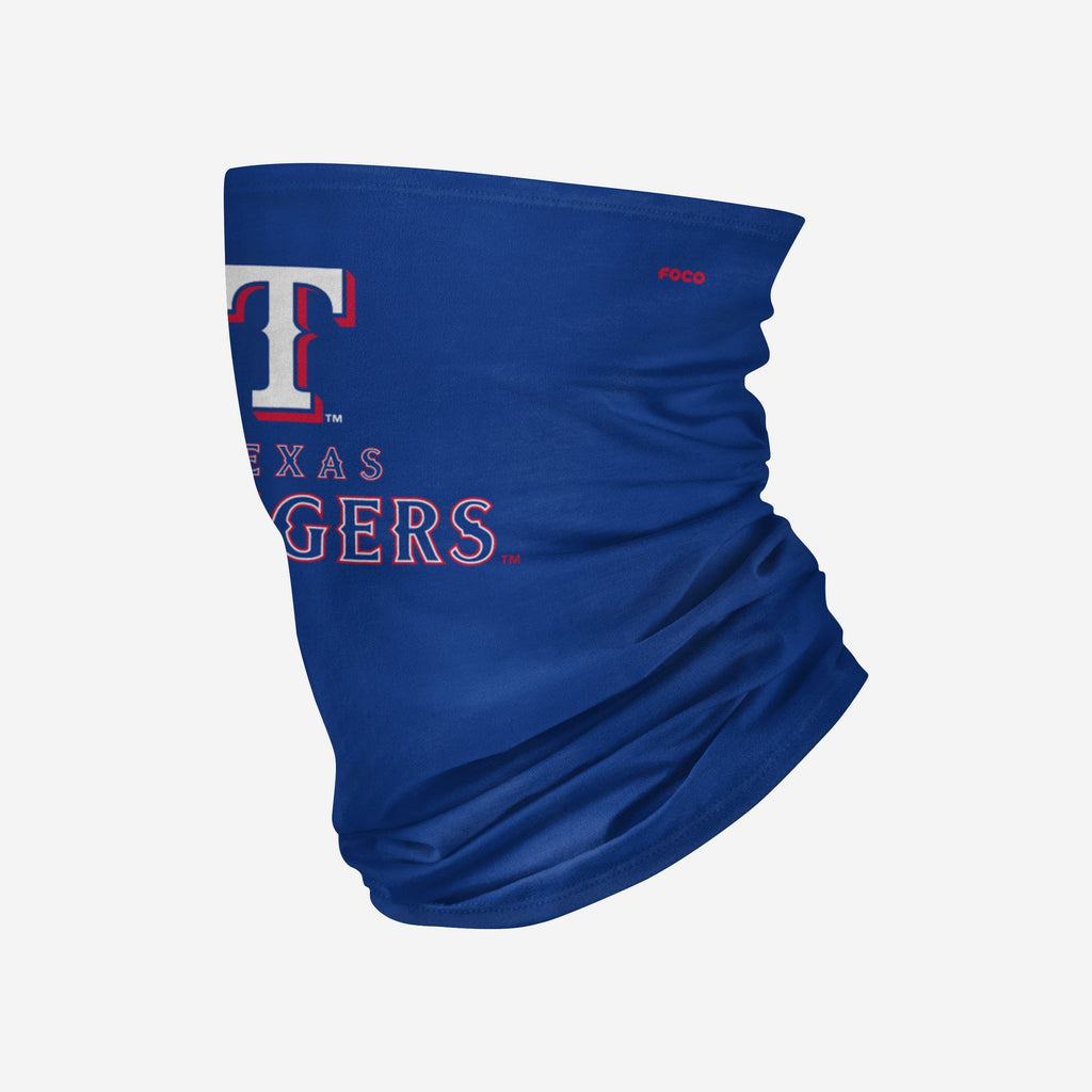 Texas Rangers Team Logo Stitched Gaiter Scarf FOCO - FOCO.com