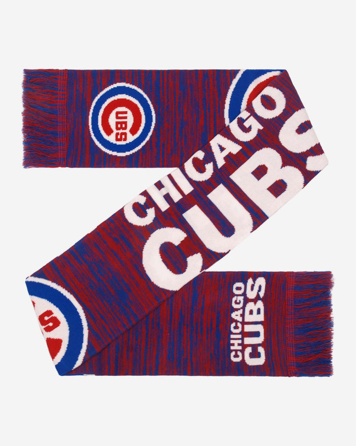Chicago Cubs Wordmark Big Logo Colorblend Scarf FOCO - FOCO.com