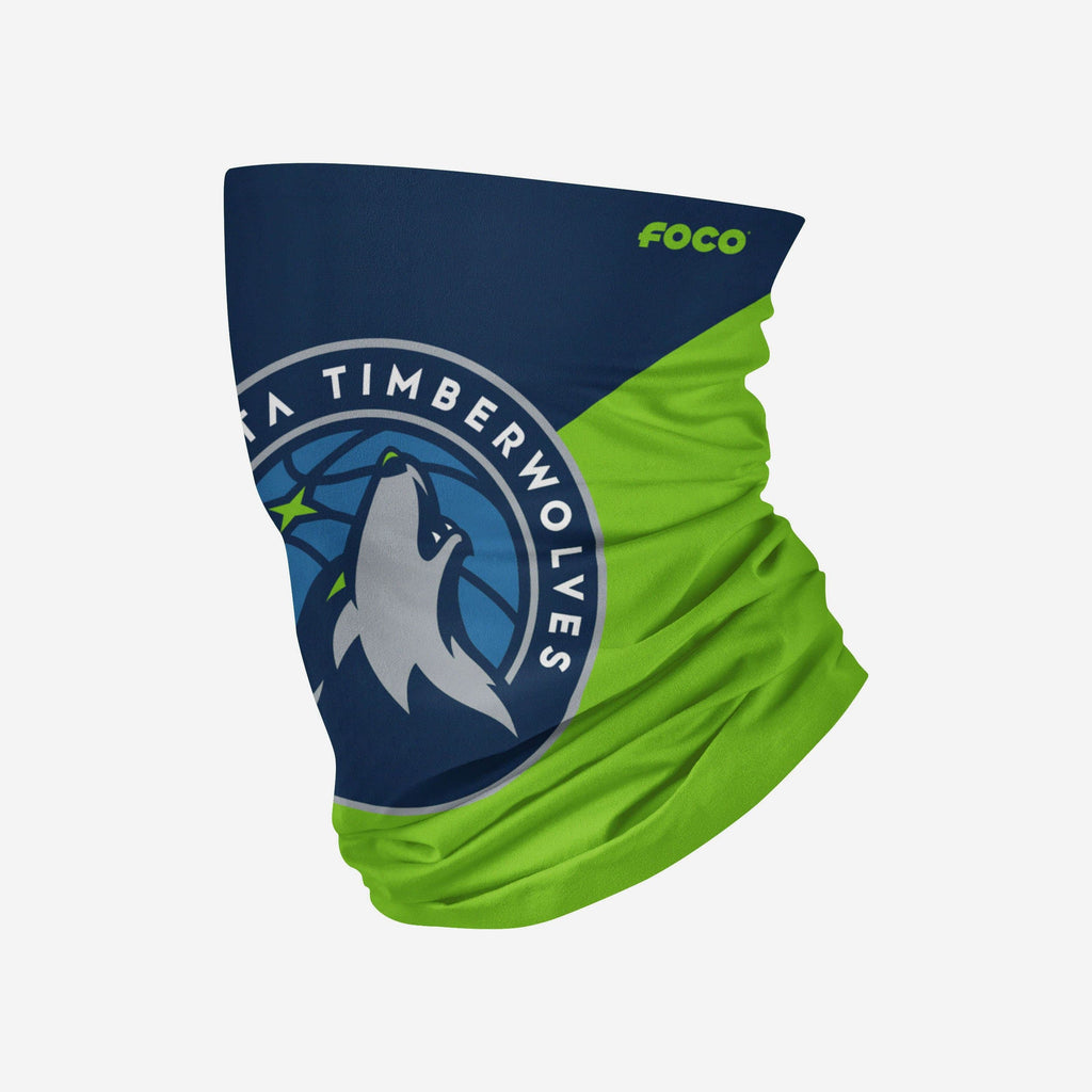 Minnesota Timberwolves Big Logo Gaiter Scarf FOCO Adult - FOCO.com