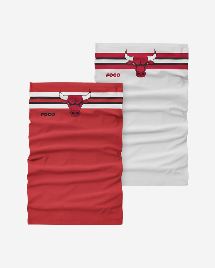 Chicago Bulls Stitched 2 Pack Gaiter Scarf FOCO - FOCO.com