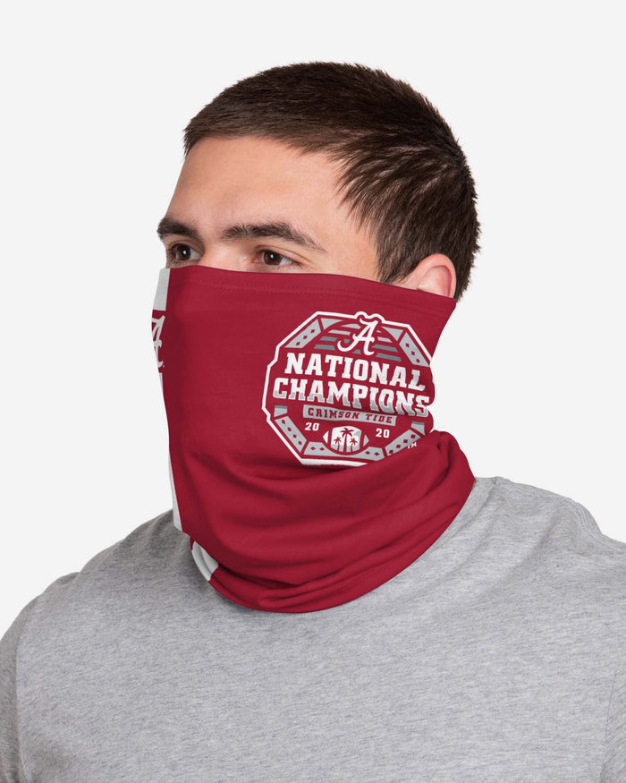 Alabama Crimson Tide 2020 Football National Champions Stitched Gaiter Scarf FOCO - FOCO.com
