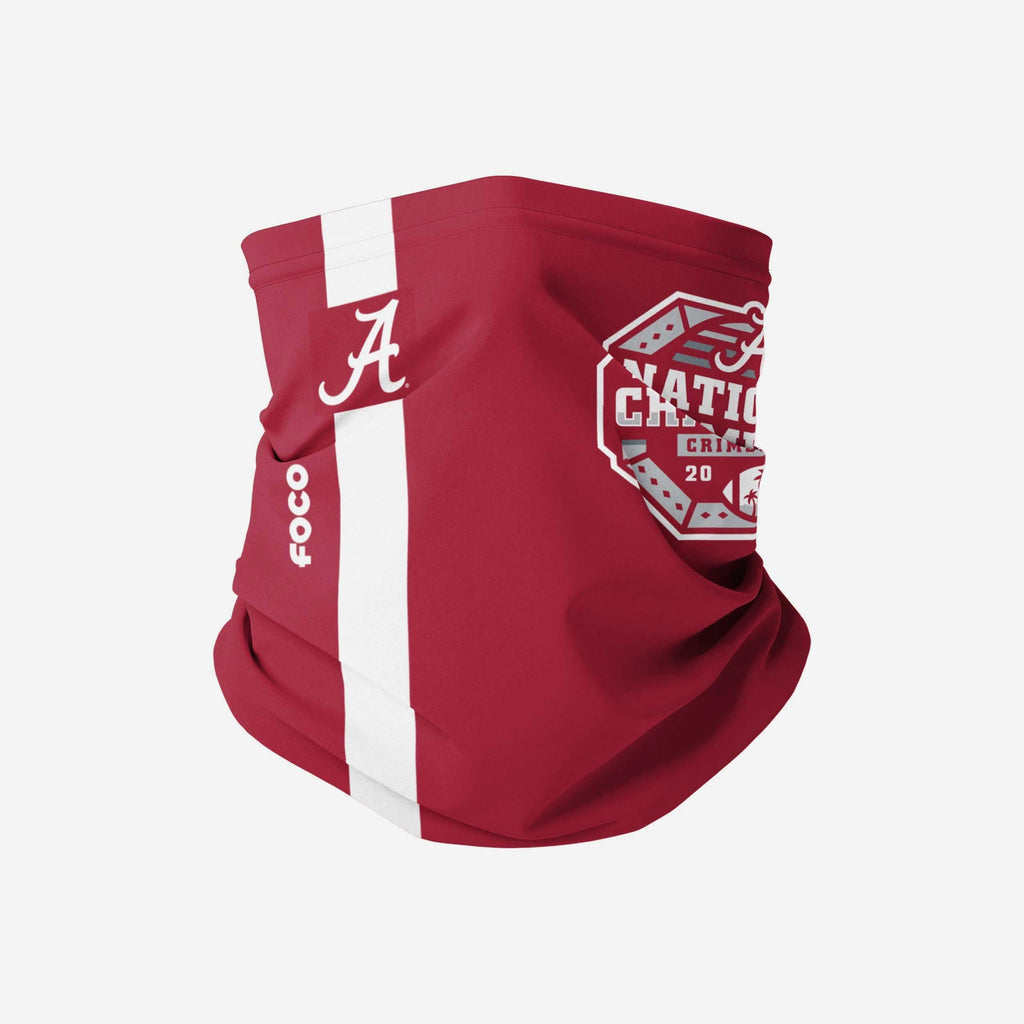 Alabama Crimson Tide 2020 Football National Champions Stitched Gaiter Scarf FOCO - FOCO.com