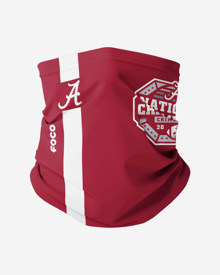 Alabama Crimson Tide 2020 Football National Champions Stitched Gaiter Scarf FOCO - FOCO.com