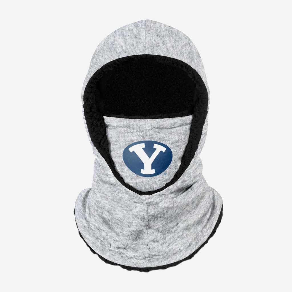 BYU Cougars Heather Grey Big Logo Hooded Gaiter FOCO - FOCO.com