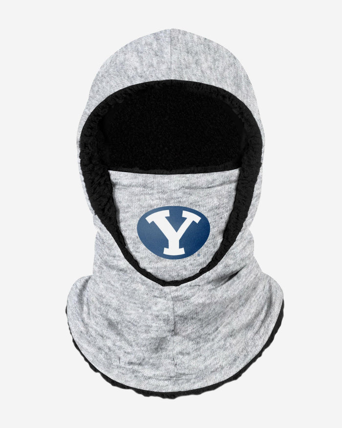 BYU Cougars Heather Grey Big Logo Hooded Gaiter FOCO - FOCO.com